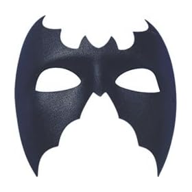 BLACK BAT SHAPED FACE MASK ON ELASTIC