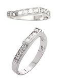 Slanted CZ Bar Ring