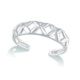 Flower Toe Ring - 14K White Gold