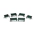 Woodland Scenics O Scale Scenic Accents Park Benches