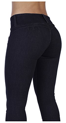 Curvify 764 Women's Butt-Lifting Skinny Jeans | High-Rise Waist, Brazilian Style Black 5