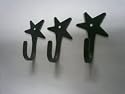 Wrought Iron Hook-Star Shaped-Lot of 3-Hand Made