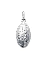 Sterling Silver Rugby Ball 6 Nations Championship Pendant