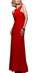 Cocktail Chiffon High-Neck Beaded Belted Evening Dress/Party Dress 