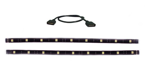 PPA Int'l OLSHAWRM2 Home Accent LED Strips with 1-Foot Extension, Warm White, 2-Pack