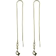 BABY PHAT Gold Tone THREADER Drop CAT Dangle Earrings