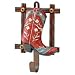 Wall Hook Single Western Cowboy Boot w/ Red Accents - Regal Art #A344
