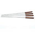 Outset QB50 Stainless-Steel Skewers with Rosewood Handles, Set of 4
