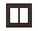 Leviton Renu REWP2-WB Two-Gang Screwless Snap-On Wallplate, Walnut Bark
