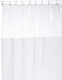 Extra Heavy VINYL Shower Curtain Anti-Bacterial - with Clear Top