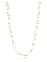 Radiance Pearls "Pearl Jewelry" 14K Gold Clasp 6.0-6.5mm White Japanese Akoya Cultured Pearl Necklace