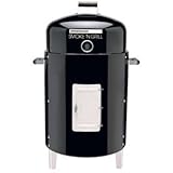 Brinkmann 810-5301-C Charcoal Grill Wood Handle Porcelain Steel Pan-Burners Black Chrome