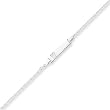 Sterling Silver Adjustable Baby ID Bracelet - 6 Inch