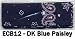 HeatMax EverCool Cooling Bandanas. DK Blue Paisley, Pack of 10 - Reusable