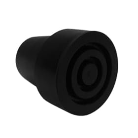Ez2care Rubber Cane Tip, Black, Fit 3/4"shaft