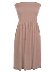 Strapless Flared-Skirt Nylon/Rayon/Spandex  Dress