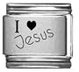 I Heart Jesus Laser Italian Charm