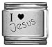 Clearly Charming I Heart Jesus Laser Italian Charm