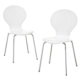 IMAGE OF Modern Stacking Chair - White - Set of 2