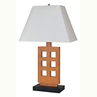 ORE International 30 Oak Wood Table Lamp