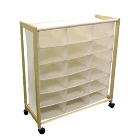 Rolling Canvas Shoe Bin