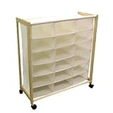 Rolling Canvas Shoe Bin