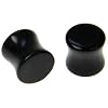 Semi Precious Black Obsidian Plug - 00g - Sold as pair