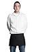 Fiumara Apparel 3 Pockets Waist Apron Poly Cotton Commercial Restaurant Kitchen Ideal for Professionals - Black | 12