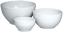 Emile Henry Couleurs Mixing Bowls, Set of 3, White