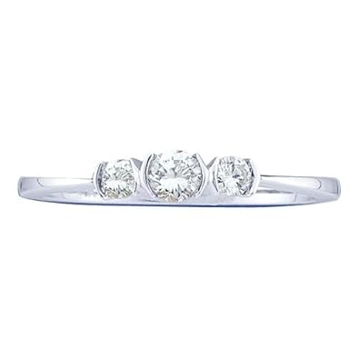 Cheap Girls Jewelry 0.26CT-DIA 3-STONE BRIDAL RING For Sale