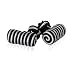 Classic Black & Silver Silk Knot Log Cufflinks With Velour Pouch