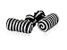 Classic Black & Silver Silk Knot Log Cufflinks with Presentation Box