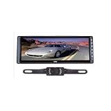 PYLE PLCM103 10.2'' Rearview Mirror Monitor w/ License Plate Mount Night Vision Camera