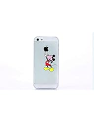 Wireless: DOMIRE For iPhone 5 5S Case Lovely Disney Mickey Mouse Clear Transparent Case Cover For iphone 5 5S - DOMIRE
