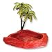 HERMIT CRAB DISH W/PALM RED