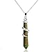 JEWELRIESHOP Hexagonal Pile Crystal Snake Gothic Design Power Healing Chakra Unisex Pendant Necklace