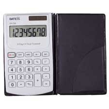 DATEXX / 8 dgt metal wallet calc. Metal , Big number, Big LCD / TDXDH258 / Sold as 1 Each / Mfr Part # DH258