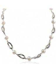 Sterling silver 8.5-9mm freshwater cultured pearl necklace, 18"