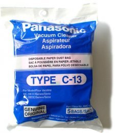 Panasonic Type C-13 Bags #AMC-S5EP- Genuine - 5 Pack