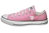 Converse Chuck Taylor All Star Lo Top Pink Texas A&M University Logo White Canvas