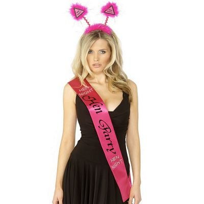 DIAMANTE/PINK HEN PARTY SASH