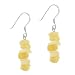  : STERLING SILVER .925 GENUINE ARAGONITE STONE CHIP DANGLE EARRINGS