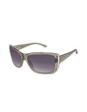 Marc Jacobs Plastic Rectangular Signature Temple Sunglasses grey/shaded mauve