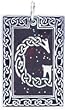 Celtic Letter "G" Pewter Pendant Necklace