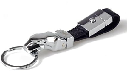 MIYI Genuine Leather Key Chain Elegant KeyChain Useful Key Holder Detachable Key System Strong &amp; Simple Key Ring Smart Key Holder ( Black+Jaguar)