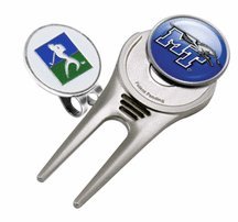 Middle Tennessee State Blue Raiders Divot Tool Hat Clip With Golf Ball Marker Of 2)