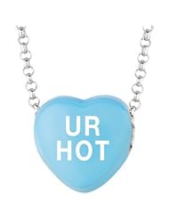 Sweethearts Enamel "Ur Hot" Heart on 16" Necklace Pendant with Gift Box