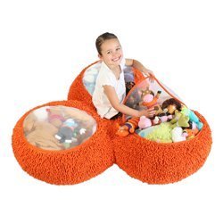 Trio Elite Stuffed Animal Storage and Soft Seat Chair by Boon