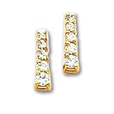 14k AA Diamond Journey Earring