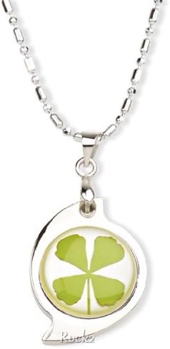 Pearl Clover's Genuine Four-leaf Clover Necklace - Comma